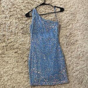 Preppy palette boutique blue sparkly dress